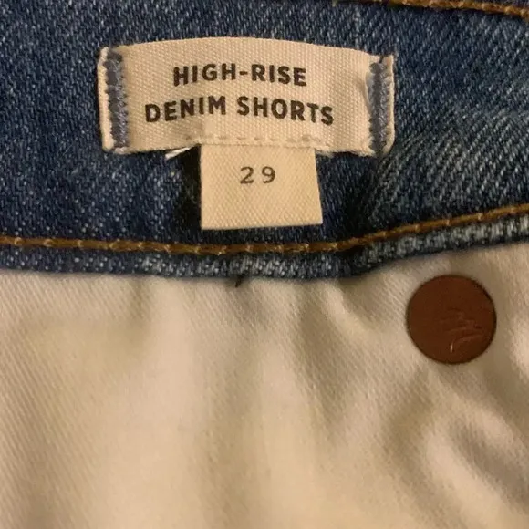 MADEWELL High Rise Denim‎ Shorts in Malden Wash