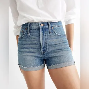 MADEWELL High Rise Denim‎ Shorts in Malden Wash