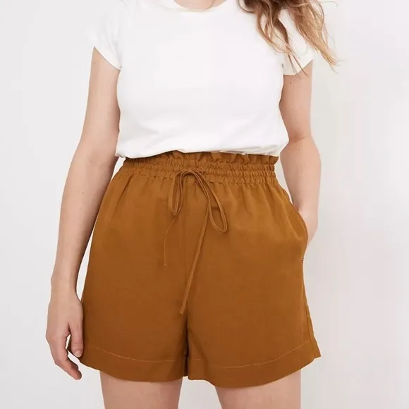 Madewell Linen-Cotton Drawstring Pull-On Shorts