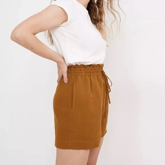 Madewell Linen-Cotton Drawstring Pull-On Shorts