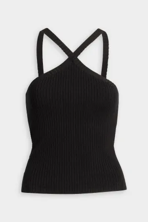Mae Raglan Tank Top in Black