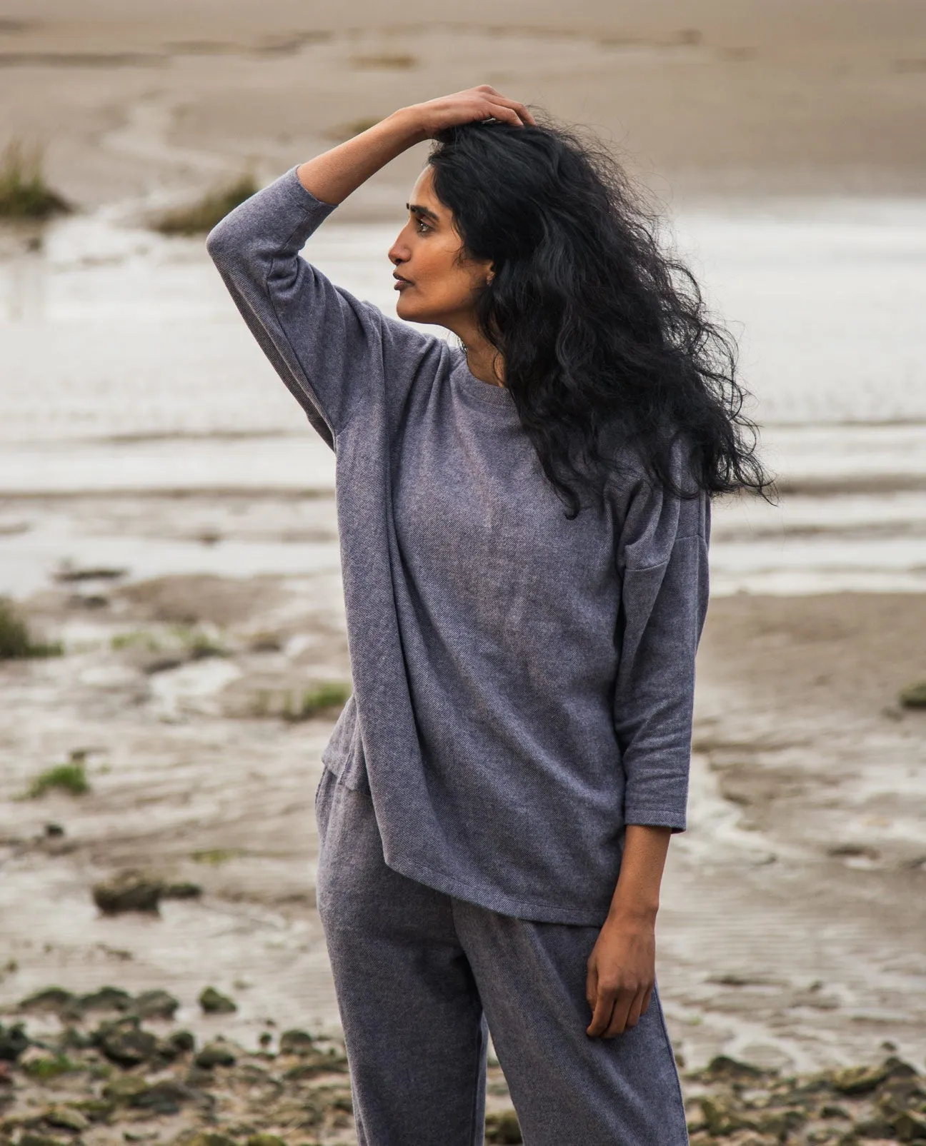 Mafalda-Jane Organic Cotton Top In Blue