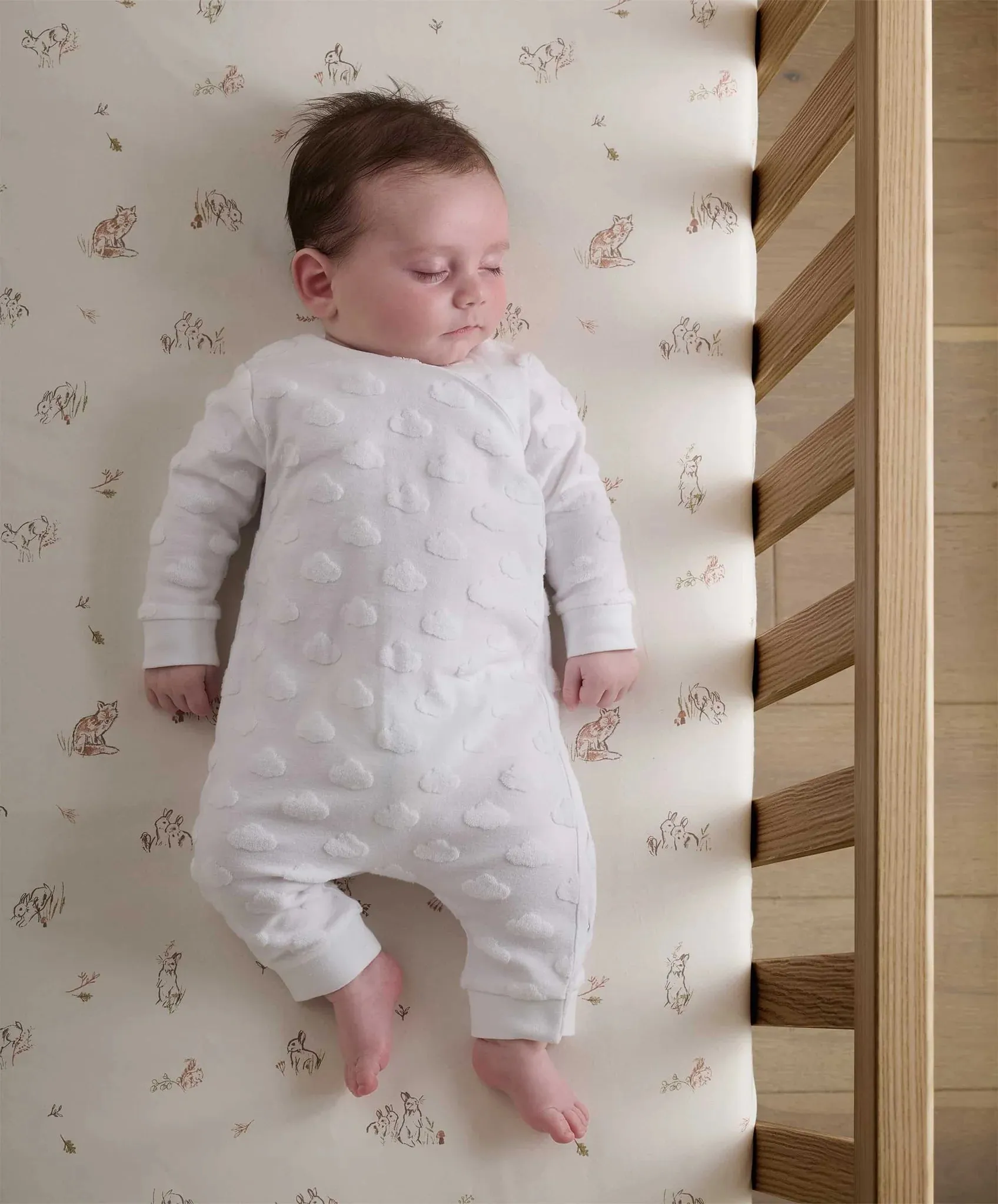 Mamas & Papas Cloud Jacquard Wrap Romper