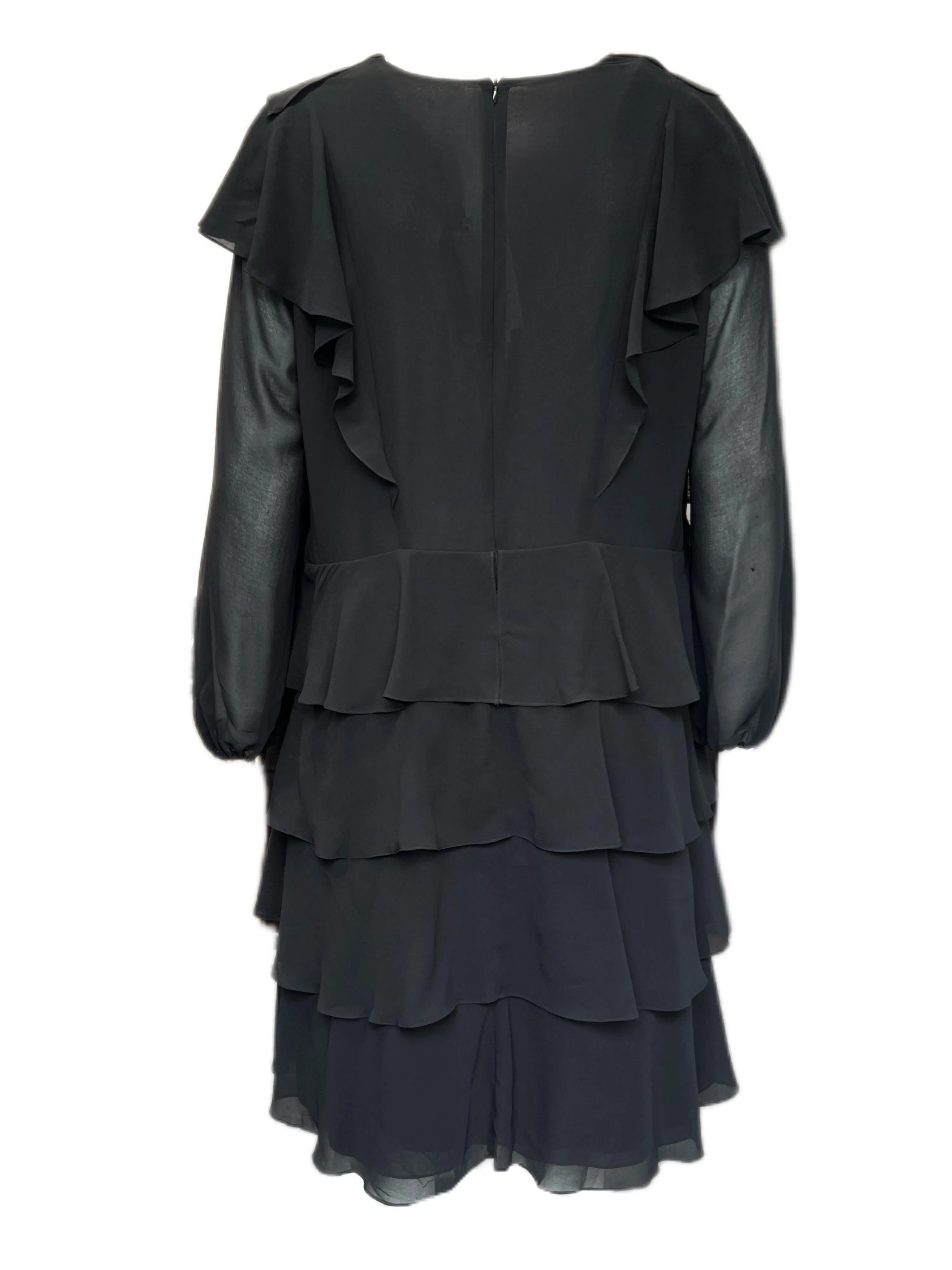 Marina Rinaldi Women's Black Denver Zipper Closure Shift Dress NWT