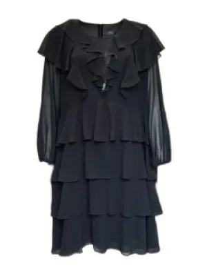 Marina Rinaldi Women's Black Denver Zipper Closure Shift Dress NWT
