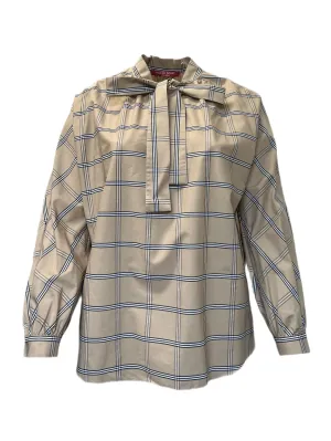 Marina Rinaldi Women's Brown Baghera Plaid Cotton Shirt Dress NWT