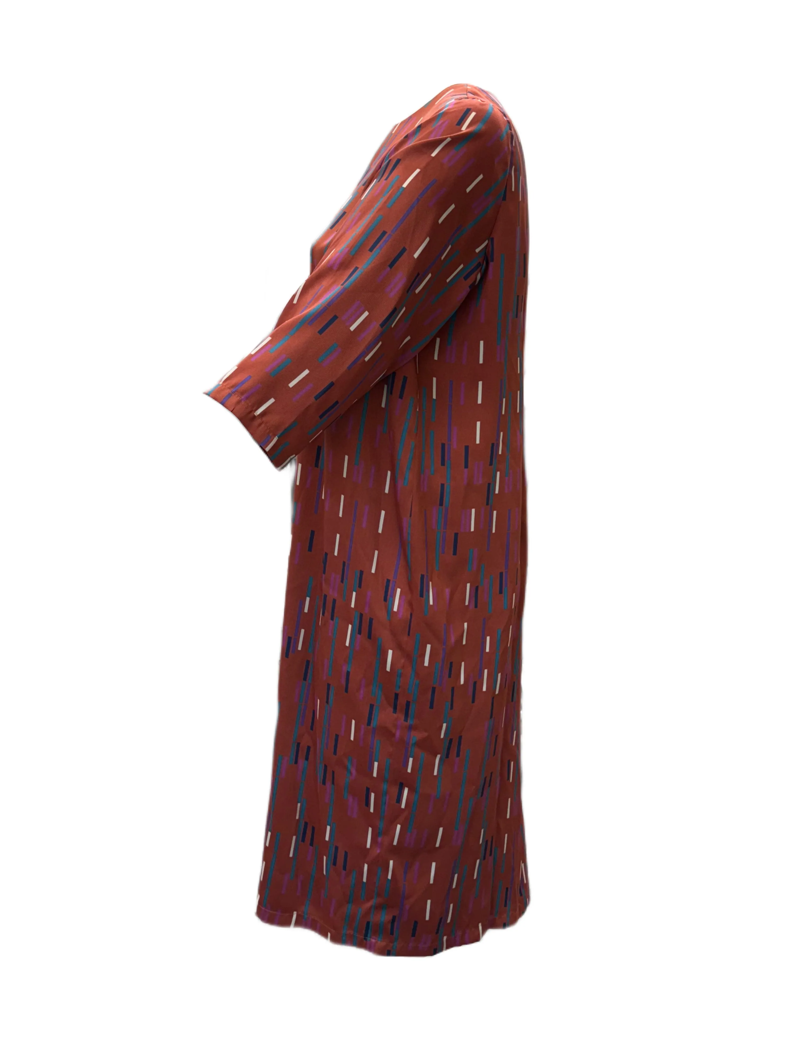 Marina Rinaldi Women's Brown Danzante Shift Dress NWT