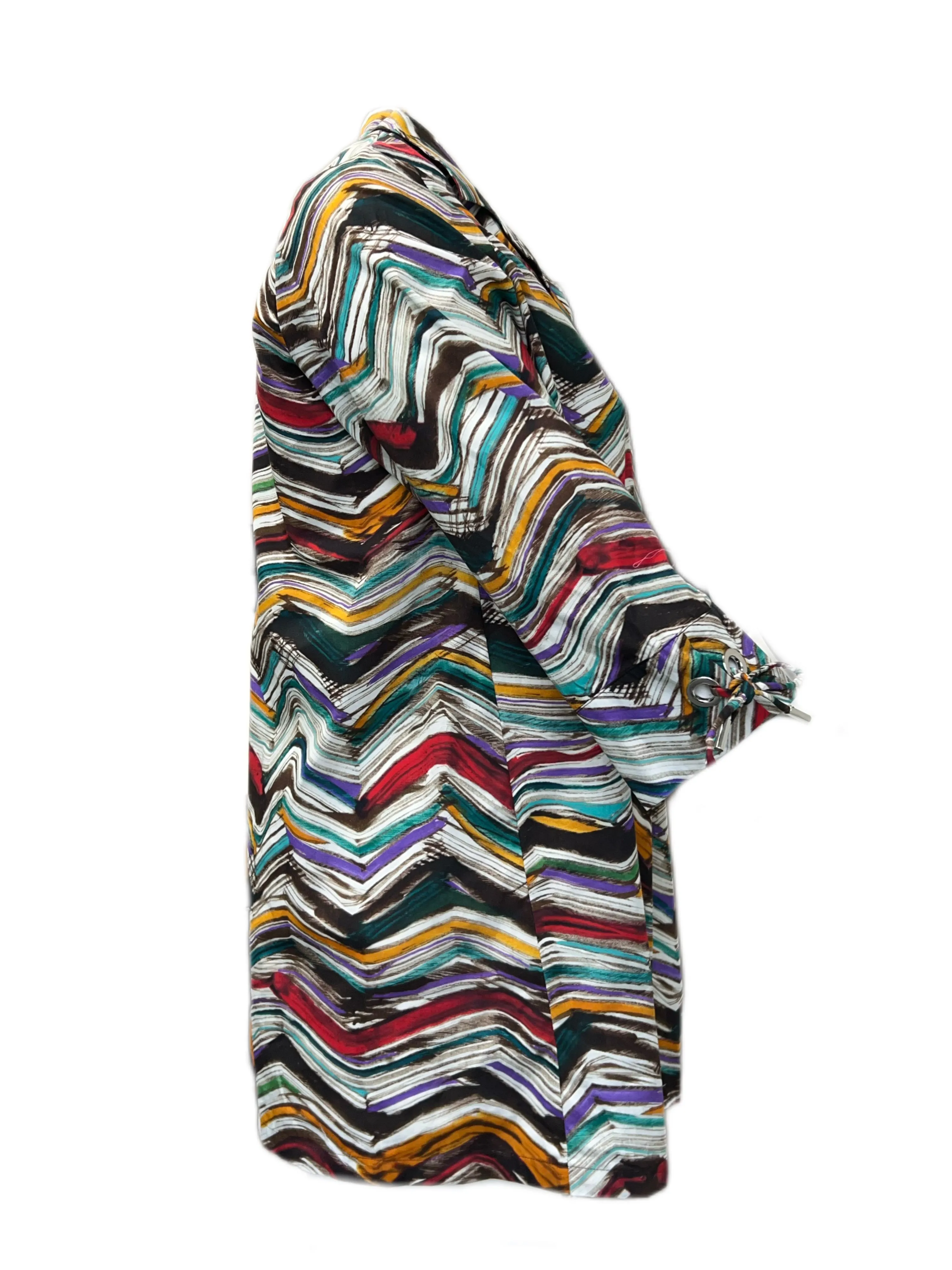Marina Rinaldi Women's Multicolored Fiordo Long Sleeve Cotton Top