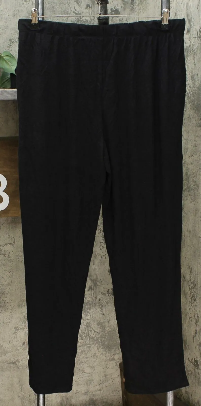 MarlaWynne Women's Pull On Linen Jersey Slouch Ankle Pants