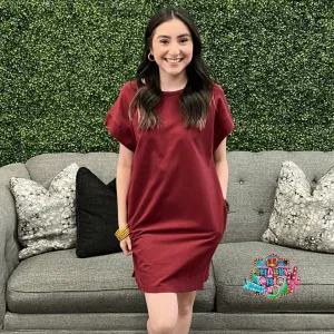 Maroon Tee Dress