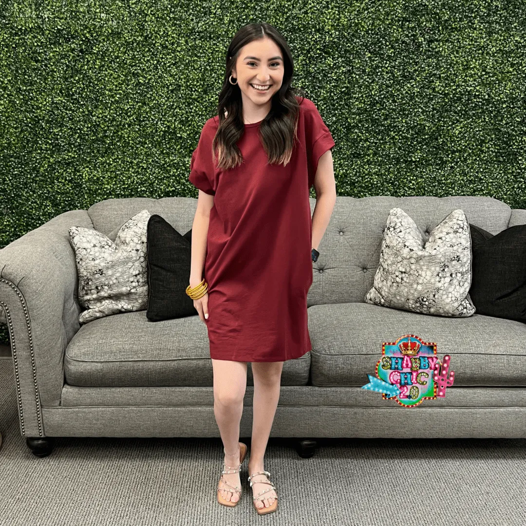 Maroon Tee Dress