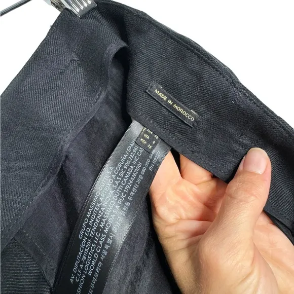 Massimo Dutti | NWT 100% Flax Linen Pleated Shorts in Black US 6