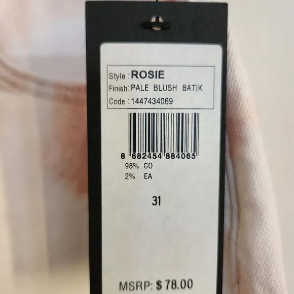 Mavi Rosie Denim Cutoff High Rise Shorts Size 31