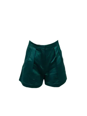Max Mara Women's Green Piroga Zipper Closure Shorts NWT