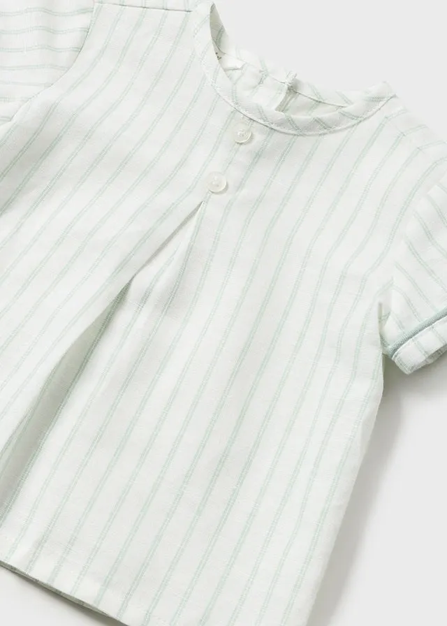 Mayoral 1217 Short Sleeve Shirt and Shorts with Braces In Stock Now