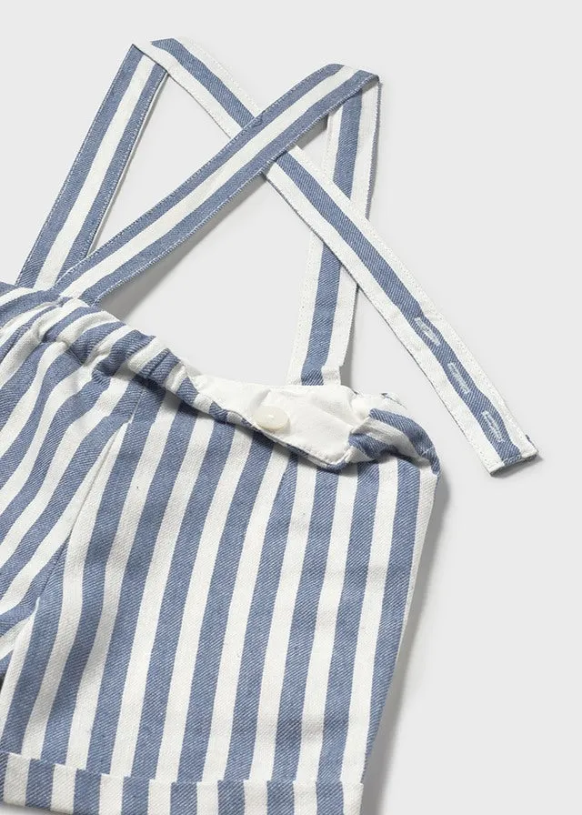 Mayoral 1250 White Shirt, Bow Tie and Stripe Shorts In Stock Now