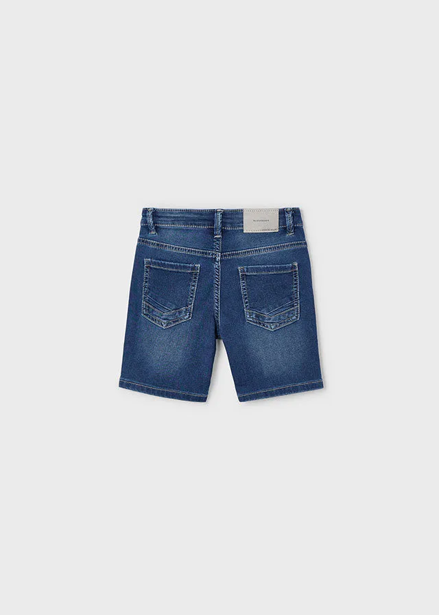 Mayoral 3106 Short Sleeve Polo Shirt and Mayoral 3218 Dark Denim Shorts In Stock Now