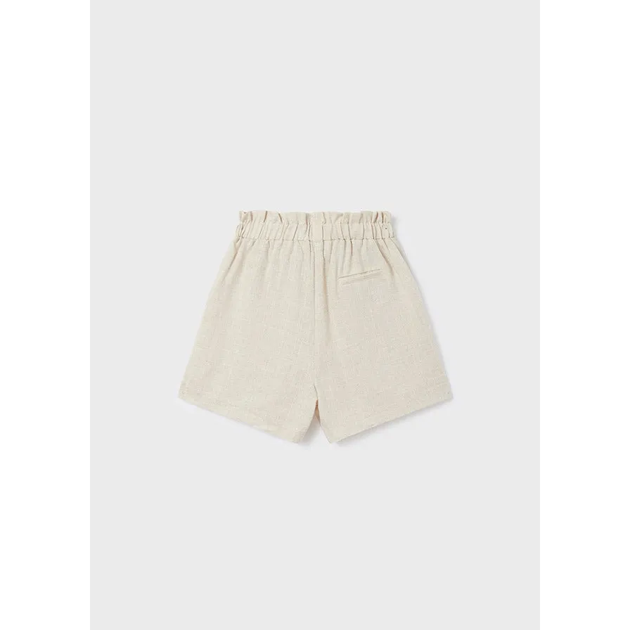 Mayoral Linen Shorts - Oatmeal