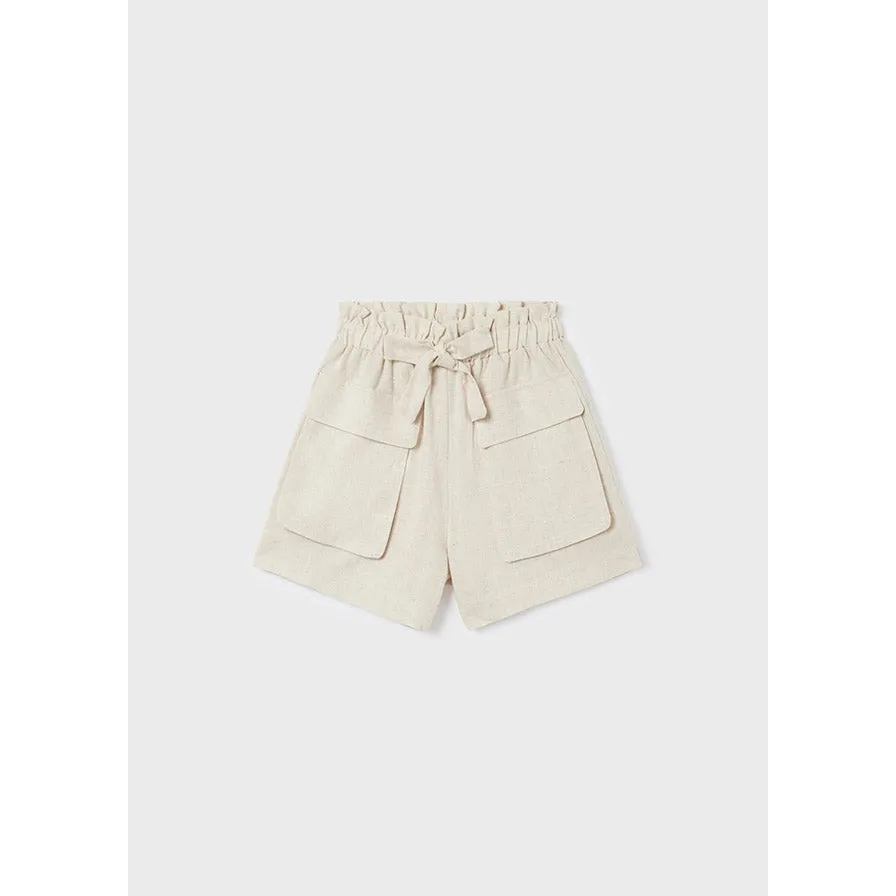 Mayoral Linen Shorts - Oatmeal