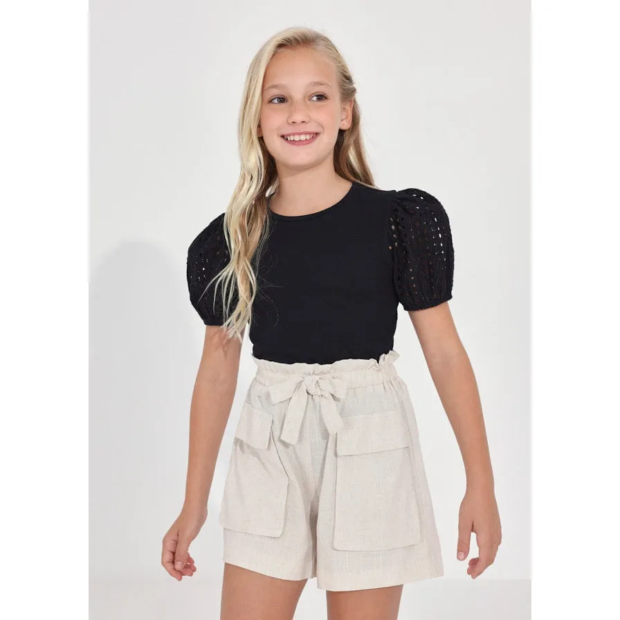 Mayoral Linen Shorts - Oatmeal