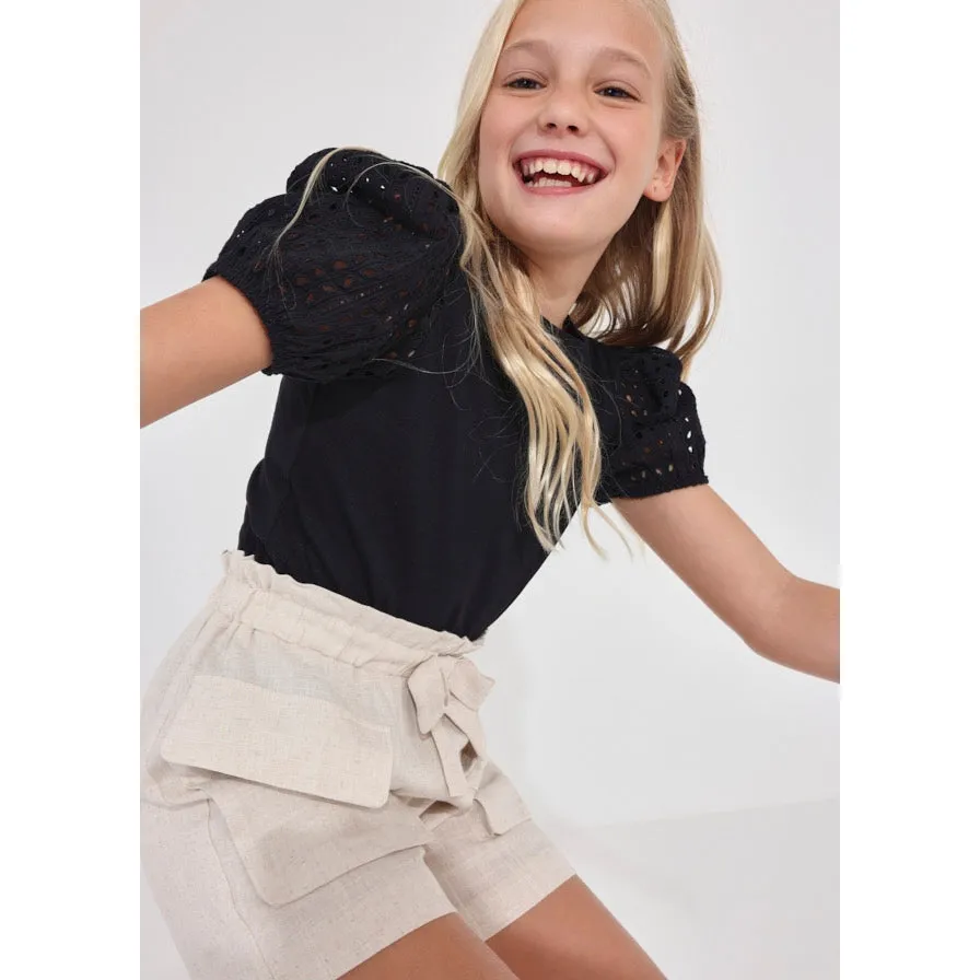 Mayoral Linen Shorts - Oatmeal