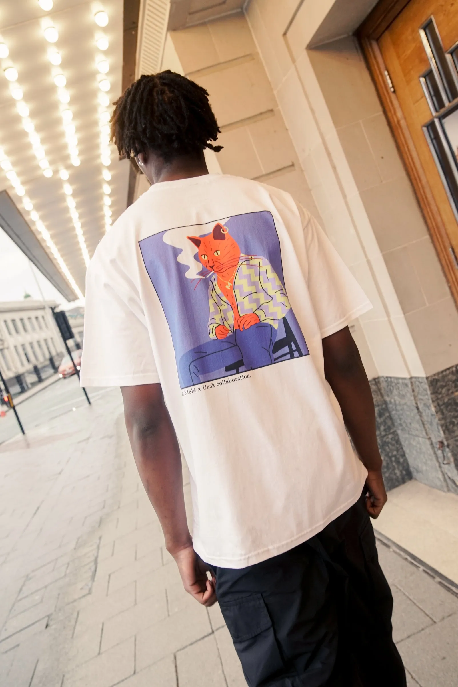 Melé x Club Bad 'Cool Cat' Tee - White