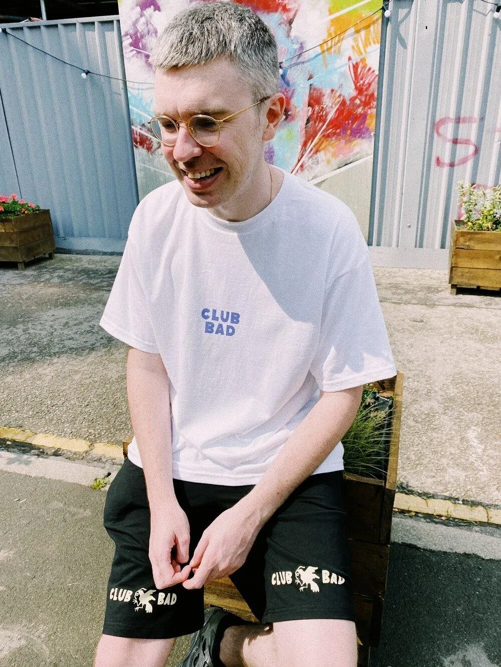 Melé x Club Bad 'Cool Cat' Tee - White