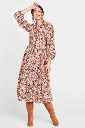 Midi Floral Wrap Dress