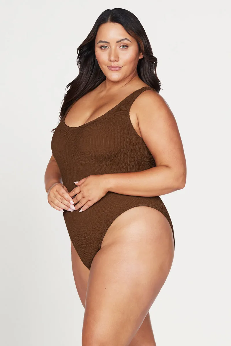 Mocha Arte Kahlo One Size One Piece Swimsuit