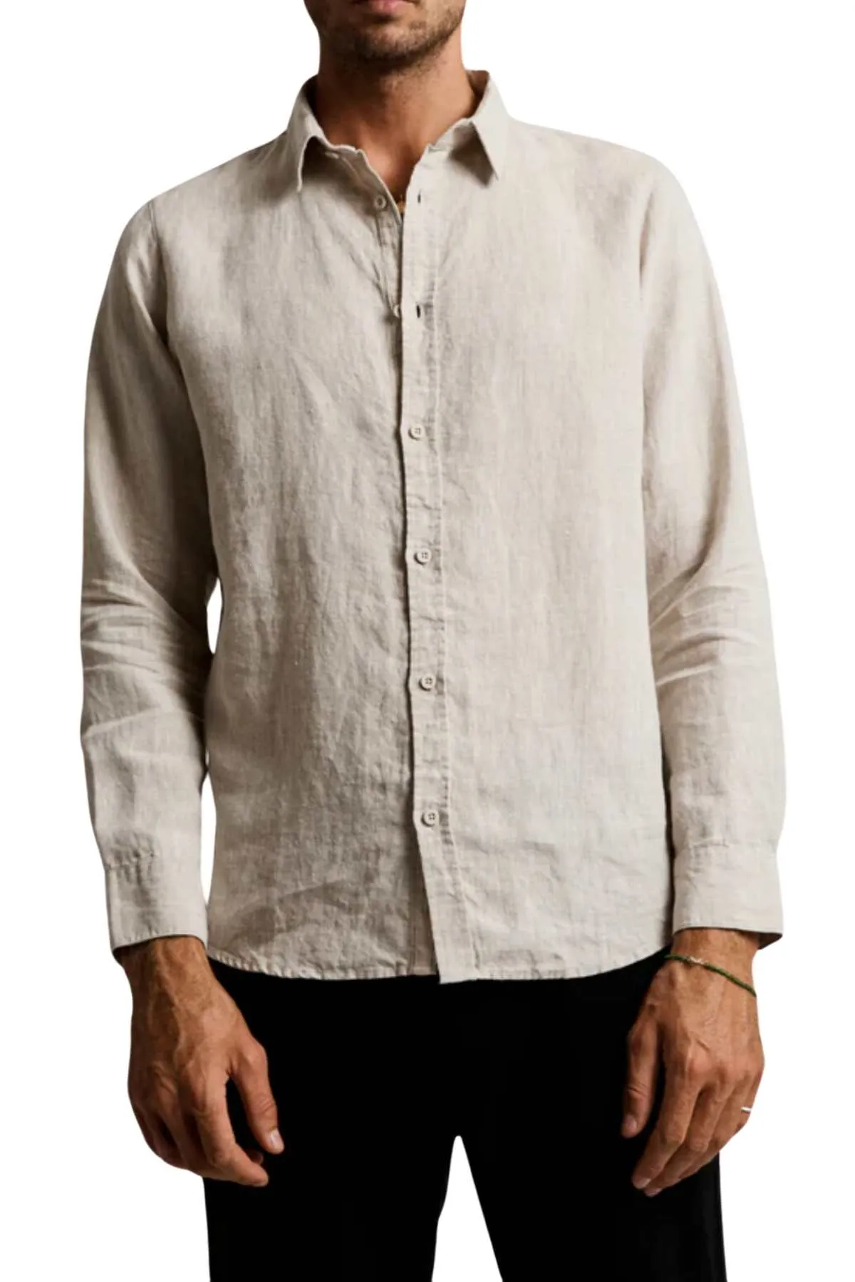 Mr Simple Linen Long Sleeve Shirt
