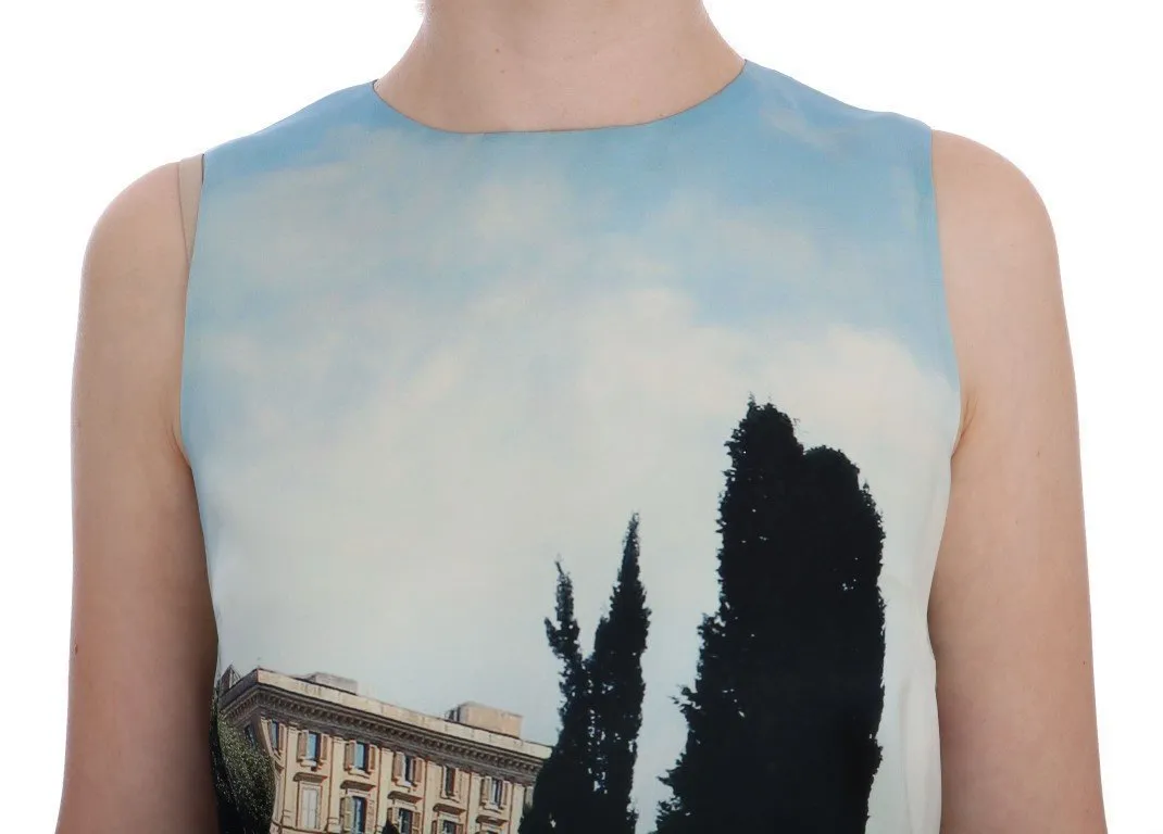 Multicolor SANREMO Shift Silk Dress