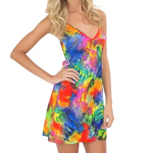 MUNDO DE COLORES - Tassel Back Mini Dress