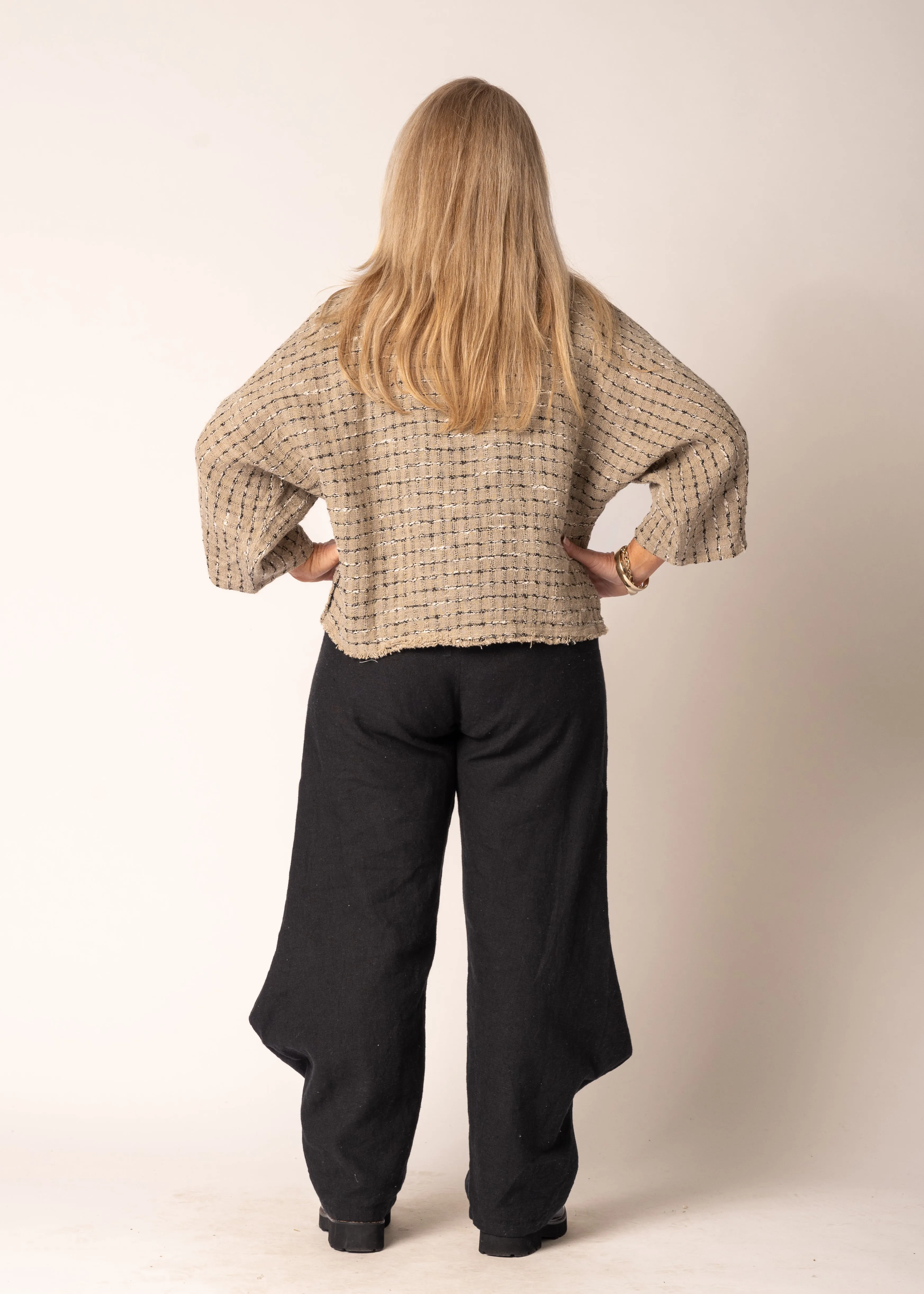 Naida Linen Top in Latte