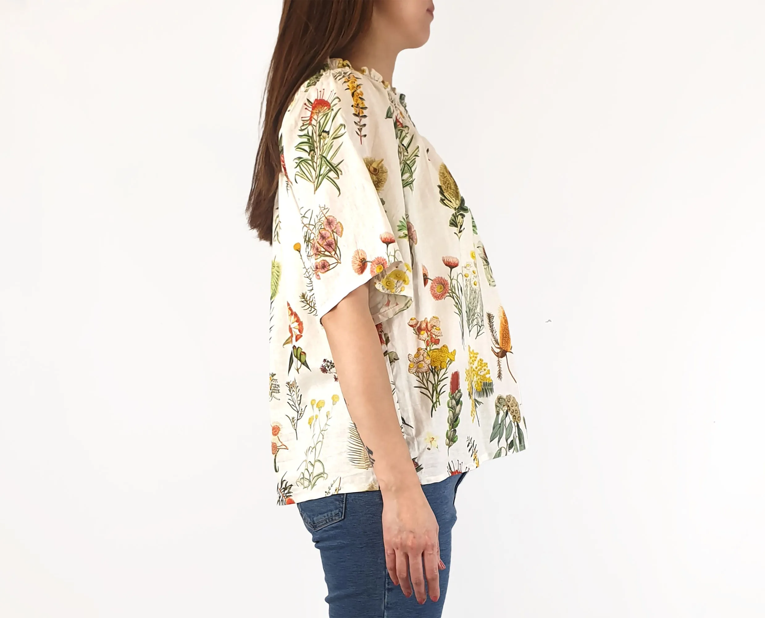 Nancybird flower print half sleeve top size 10