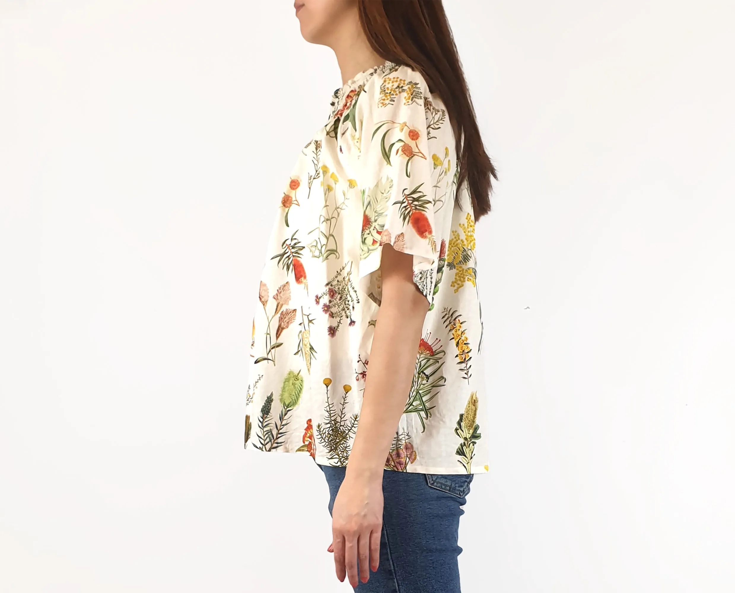 Nancybird flower print half sleeve top size 10