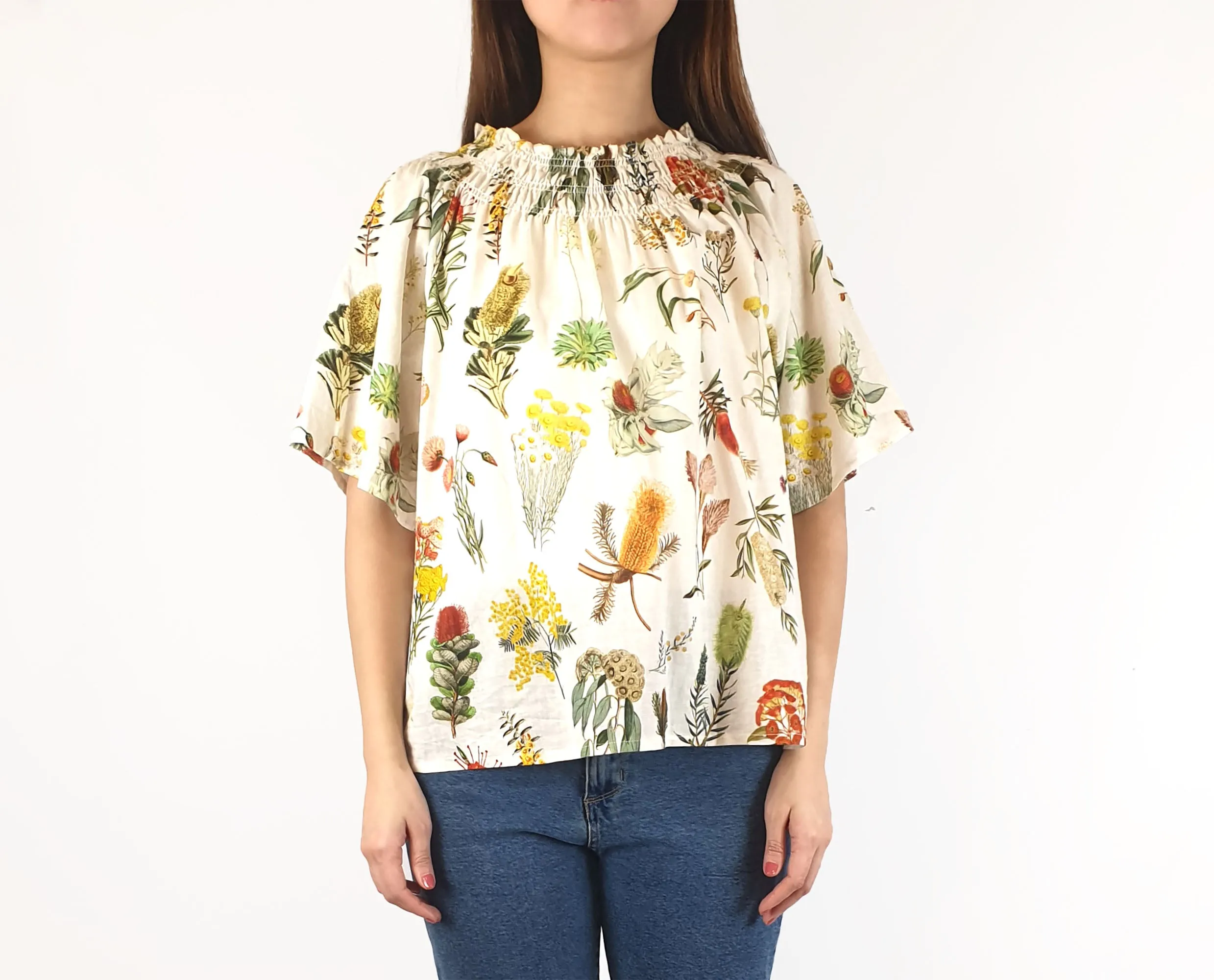 Nancybird flower print half sleeve top size 10