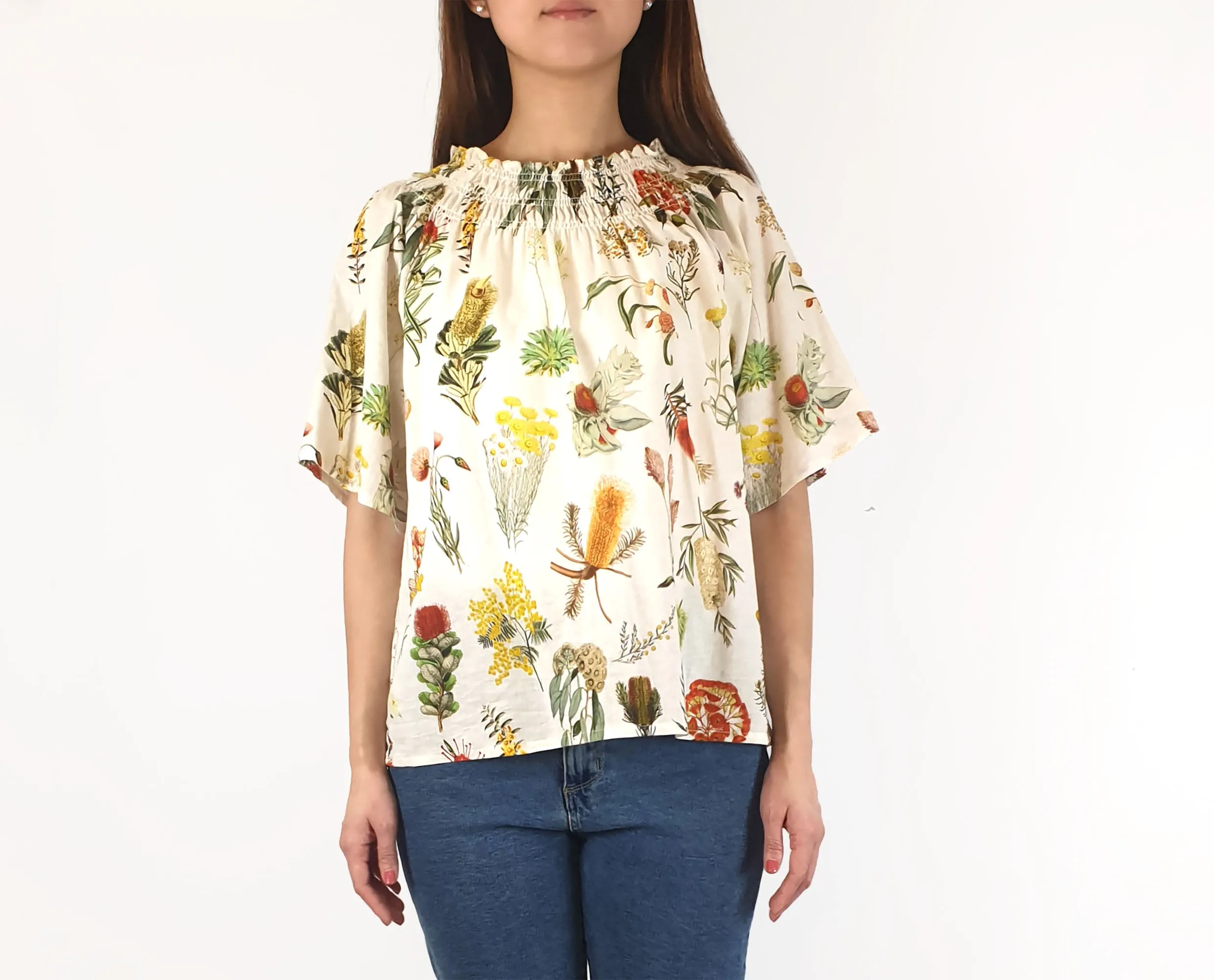 Nancybird flower print half sleeve top size 10