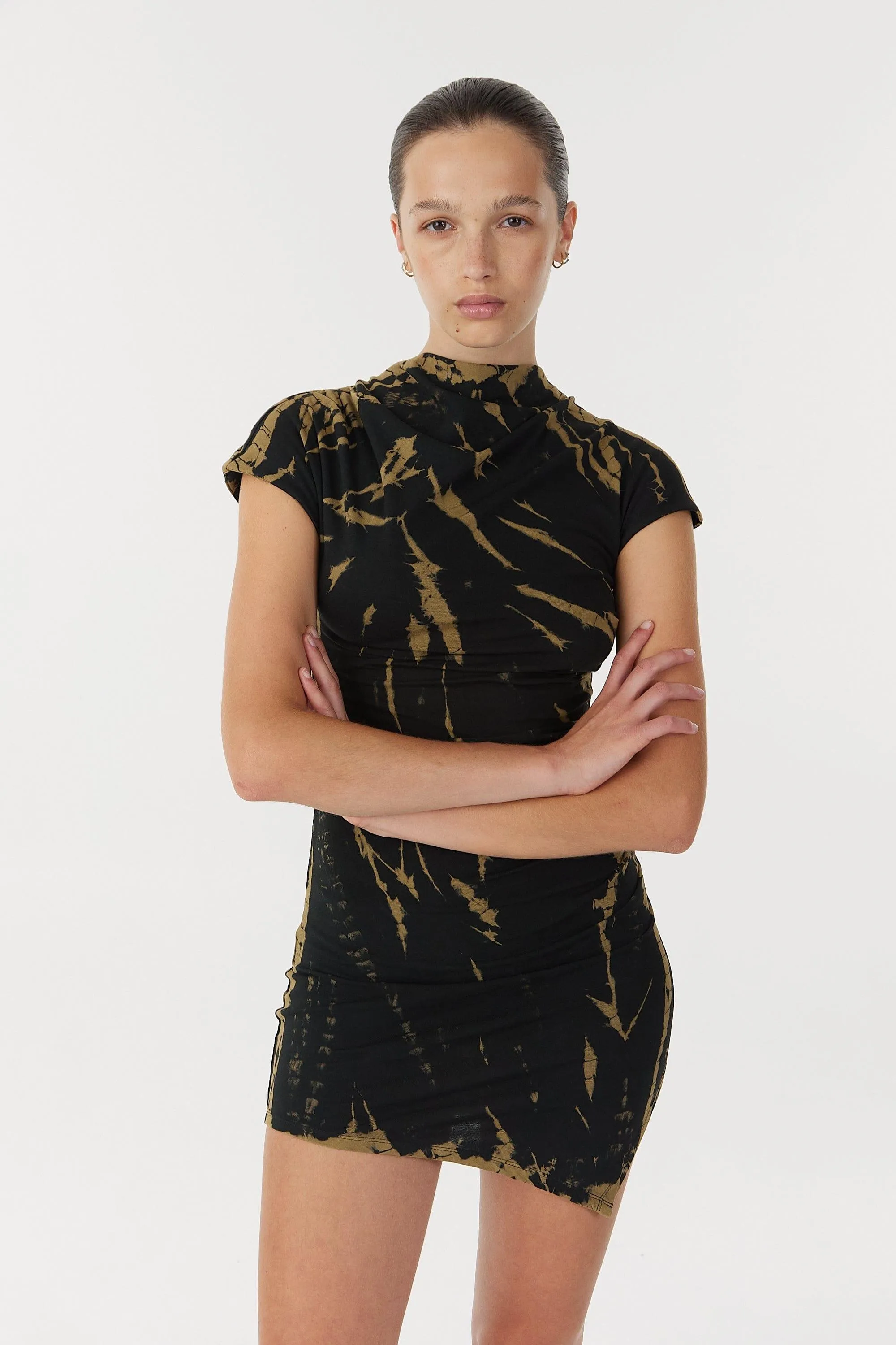 NEBULAR MINI DRESS | TIE DYE