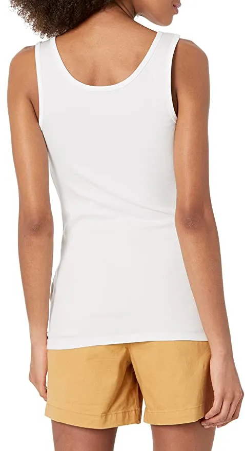 New Amazon Essentials Women's 2-Pack Slim-Fit Tanks, White, Sz S!