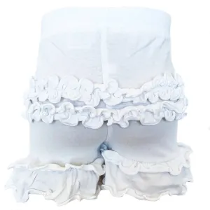 NEW AnnLoren - Toddler & Big Girls White Ruffle Butt Shorts 6-12 months