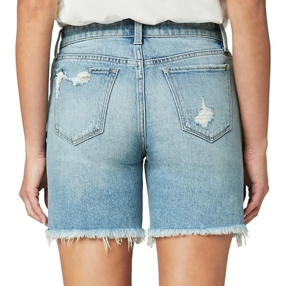 New Joes Frayed Bermuda Jean Shorts