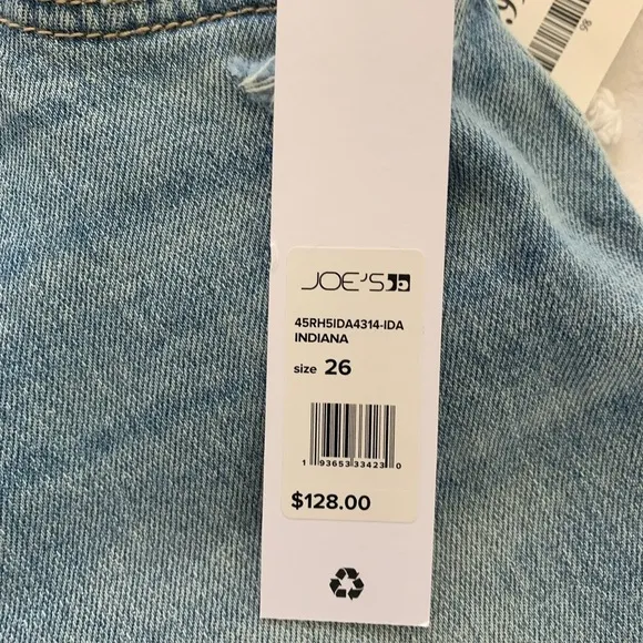 New Joes Frayed Bermuda Jean Shorts