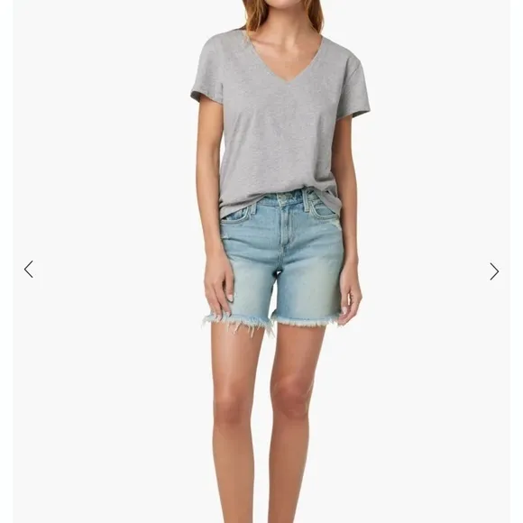 New Joes Frayed Bermuda Jean Shorts
