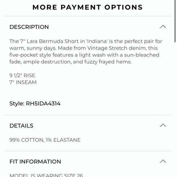 New Joes Frayed Bermuda Jean Shorts
