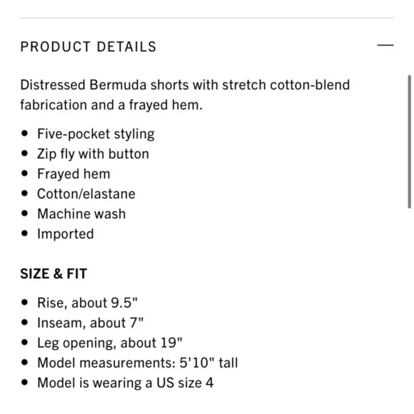 New Joes Frayed Bermuda Jean Shorts
