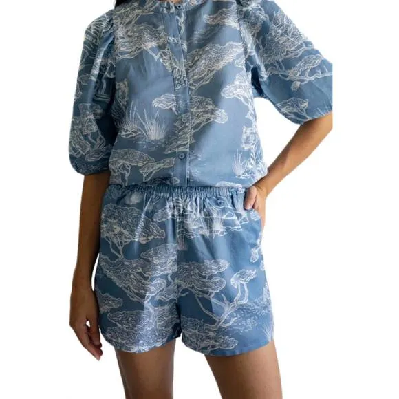 NEW LAS SUREÑAS safari short in light blue