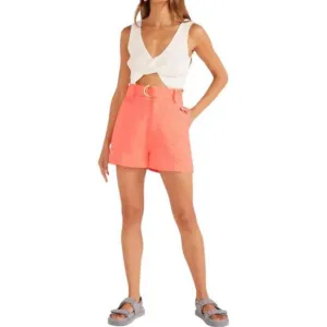 NEW MINKPINK lila linen shorts in pink