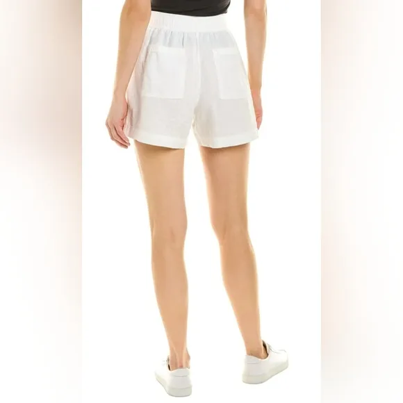 New Splendid Becka 100% Linen Shorts In White Classic Boho Summer Size S Beach