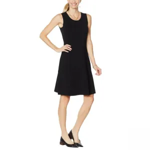 Nina Leonard Plus Size Sleeveless A-Line Sweater Dress