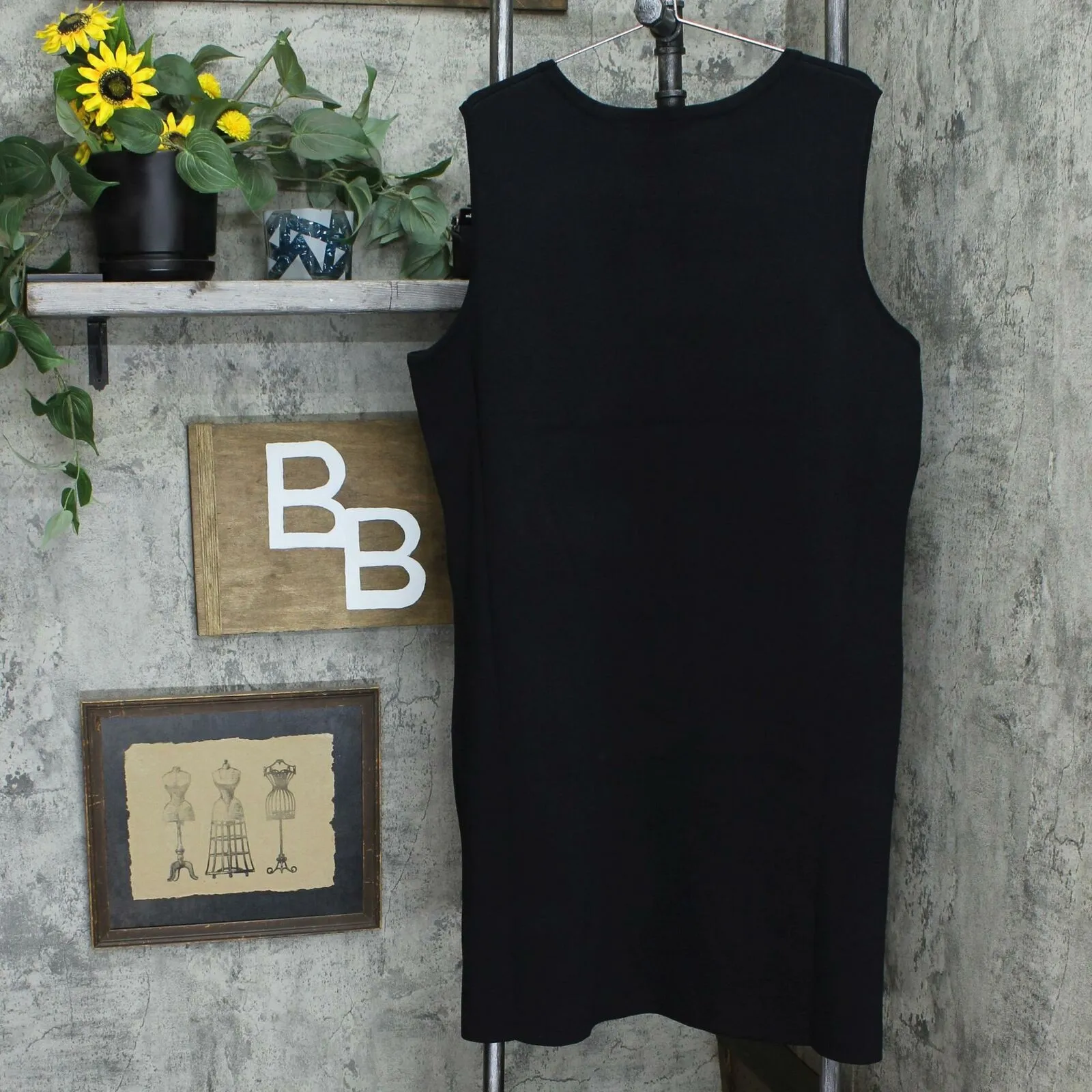 Nina Leonard Plus Size Sleeveless A-Line Sweater Dress